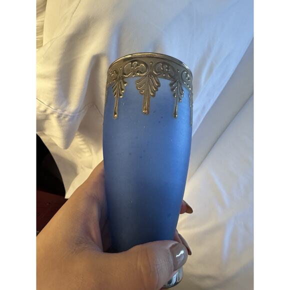 Lot of 7 Blue Glasses Cups Silver Medieval Middle Eastern Home Decor - Picture 4 of 8